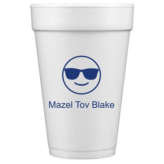 Sunglasses Emoji Styrofoam Cups