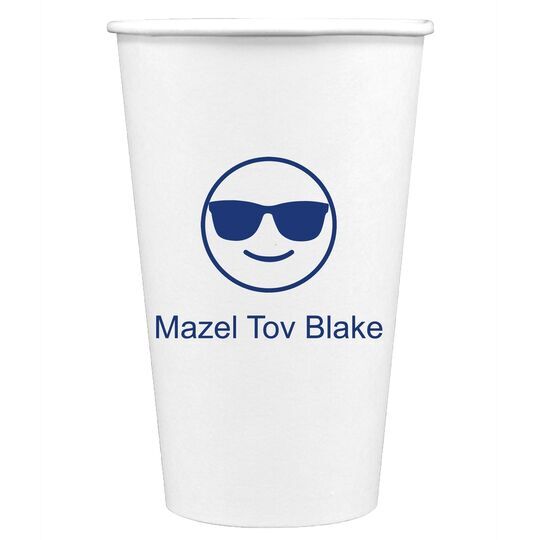 Sunglasses Emoji Paper Coffee Cups