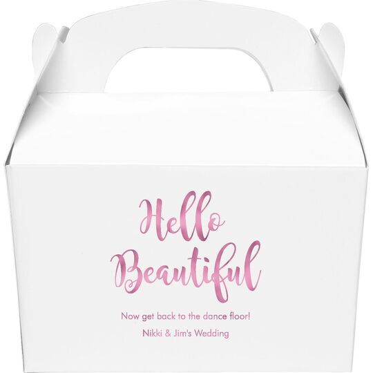Hello Beautiful Gable Favor Boxes