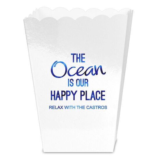 The Ocean is Our Happy Place Mini Popcorn Boxes