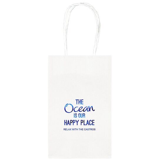 The Ocean is Our Happy Place Medium Twisted Handled Bags