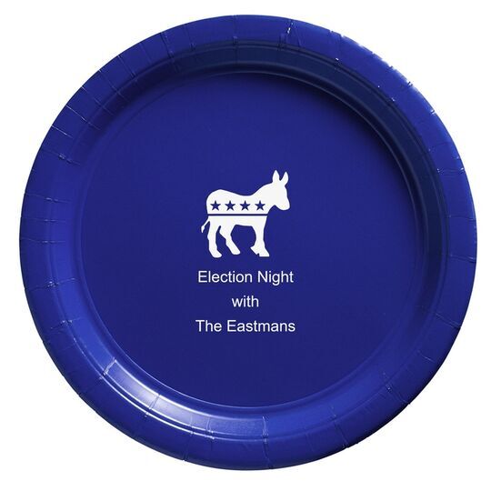 Patriotic Donkey Paper Plates