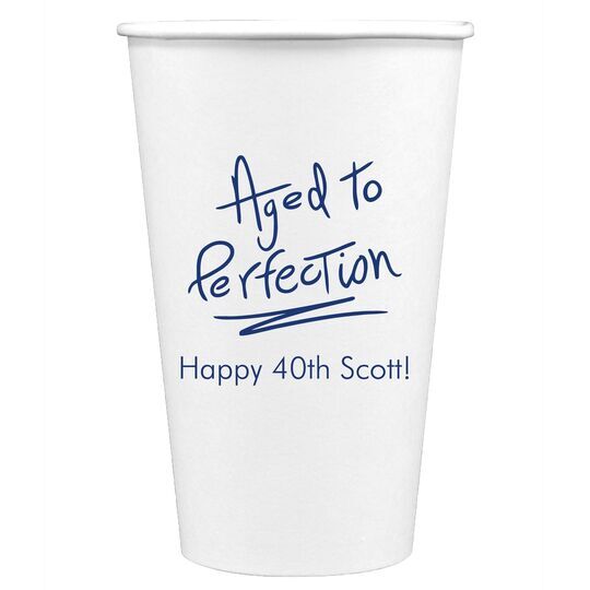 Fun Aged to Perfection Paper Coffee Cups