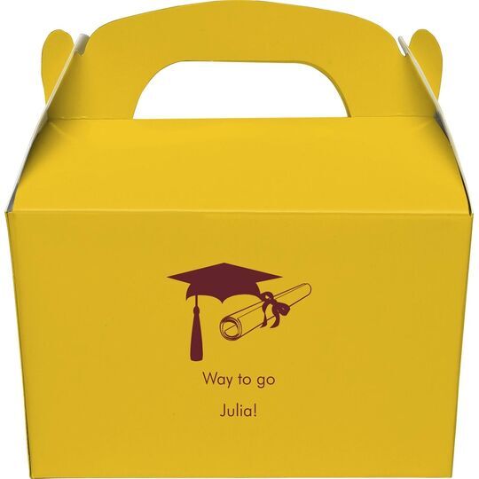 Mortar Board & Diploma Gable Favor Boxes