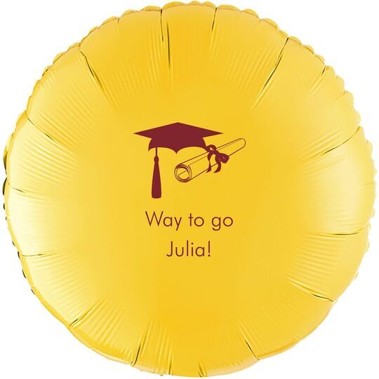 Mortar Board & Diploma Mylar Balloons