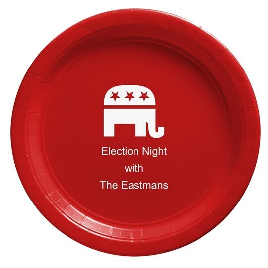 Patriotic Elephant Paper Plates