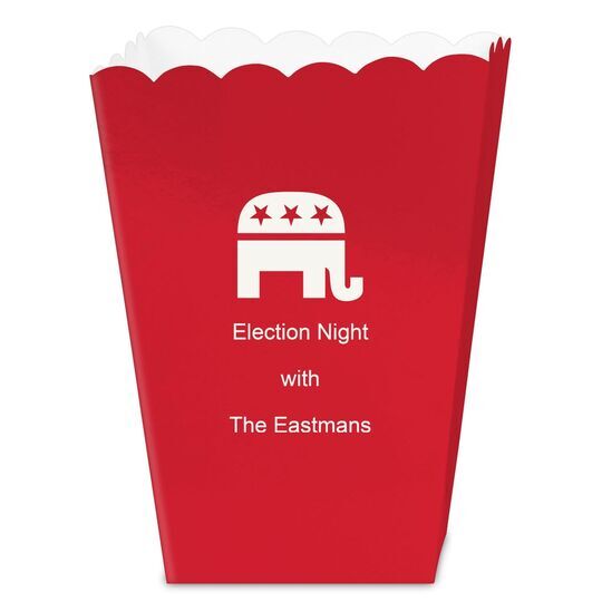 Patriotic Elephant Mini Popcorn Boxes