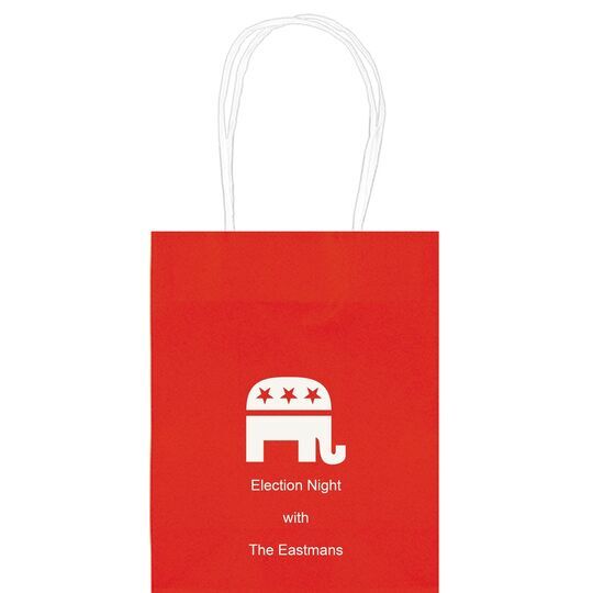 Patriotic Elephant Mini Twisted Handled Bags