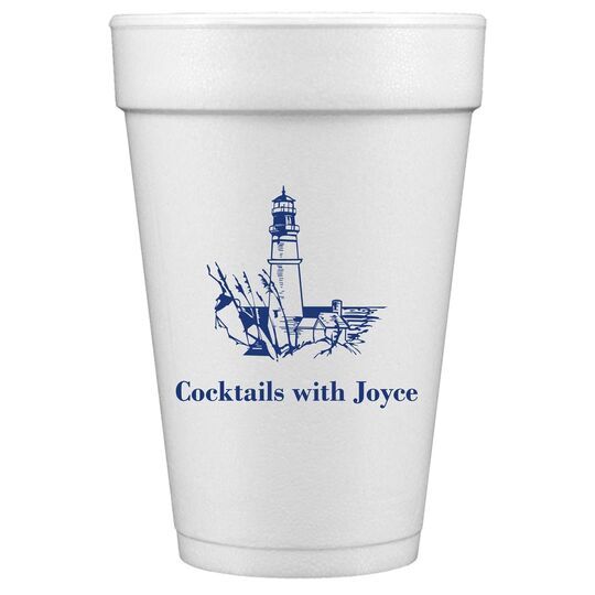 Personalized Lighthouse Styrofoam Cups, Custom Seagull Cups, Destination  Wedding Foam Cups, Beach Wedding Party Favors, Nautical Party Cups 