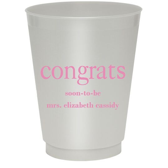 Big Word Congrats Colored Shatterproof Cups