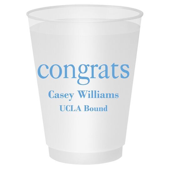 Big Word Congrats Shatterproof Cups