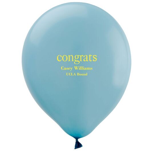 Big Word Congrats Latex Balloons