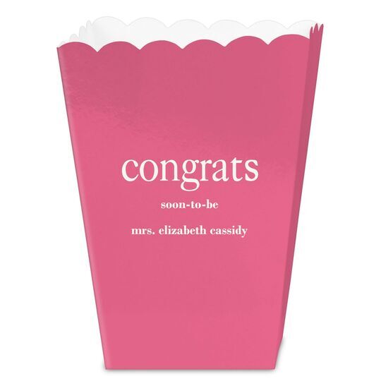 Big Word Congrats Mini Popcorn Boxes