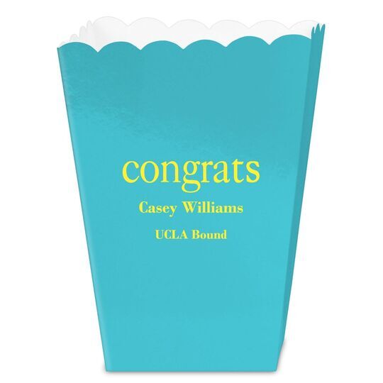 Big Word Congrats Mini Popcorn Boxes