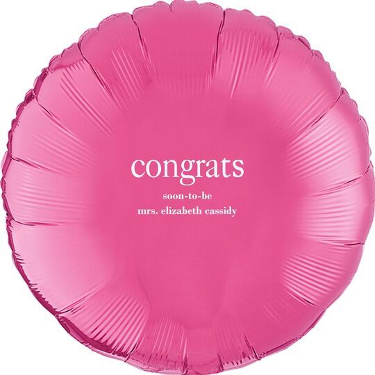 Big Word Congrats Mylar Balloons