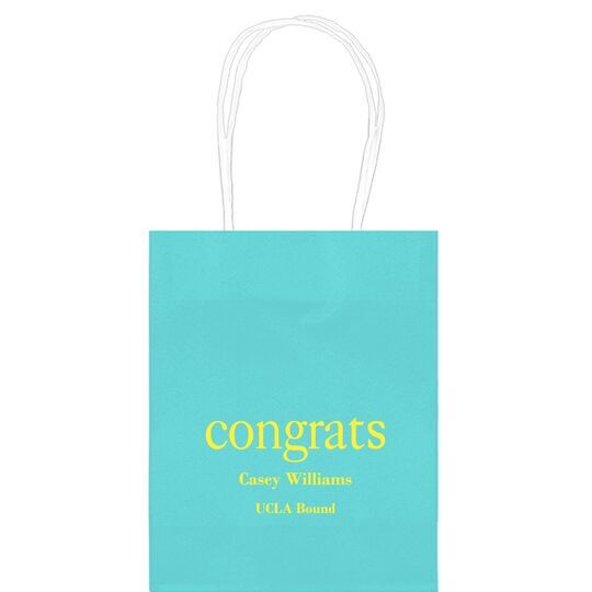 Big Word Congrats Mini Twisted Handled Bags