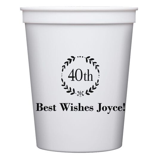 40th Wreath Stadium Cups