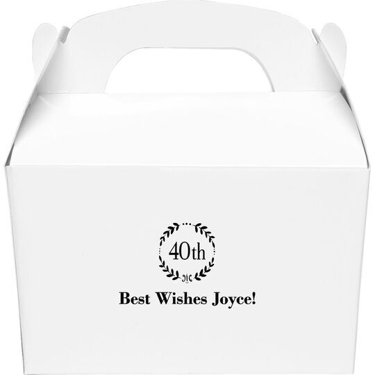 40th Wreath Gable Favor Boxes
