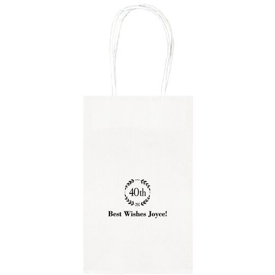 40th Wreath Medium Twisted Handled Bags