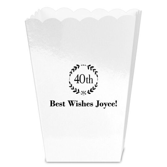 40th Wreath Mini Popcorn Boxes