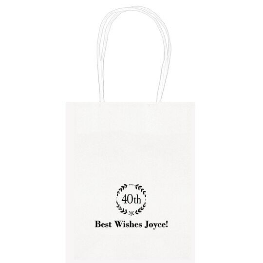 40th Wreath Mini Twisted Handled Bags