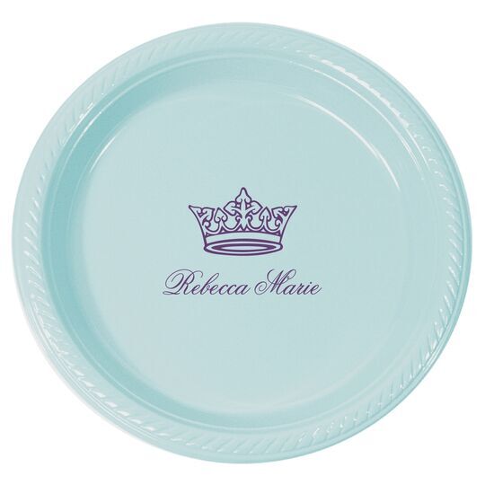 Delicate Princess Crown Plastic Plates