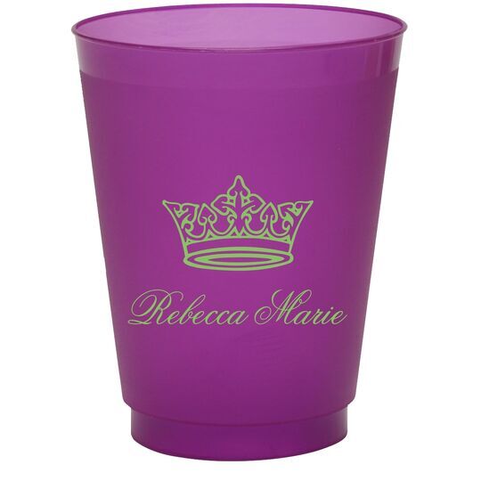 Delicate Princess Crown Colored Shatterproof Cups