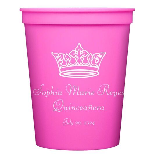 Delicate Princess Crown Stadium Cups