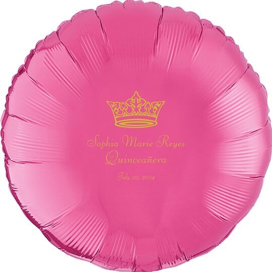 Delicate Princess Crown Mylar Balloons