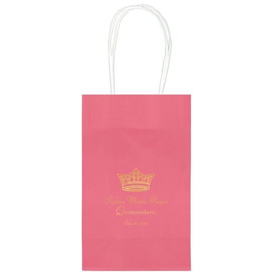 Delicate Princess Crown Medium Twisted Handled Bags