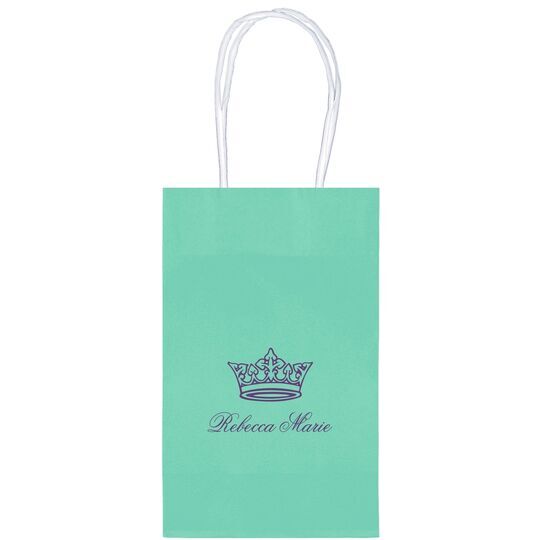 Delicate Princess Crown Medium Twisted Handled Bags