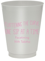 Flattening The Curve Colored Shatterproof Cups