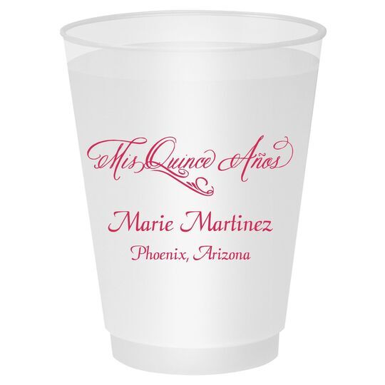 Elegant Mis Quince Años Shatterproof Cups