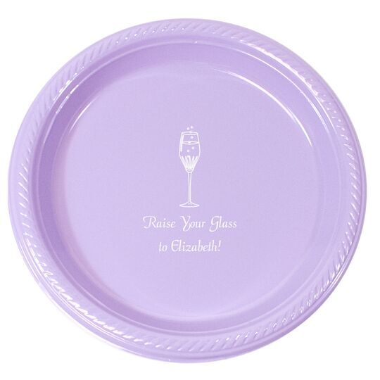 Bubbly Champagne Plastic Plates