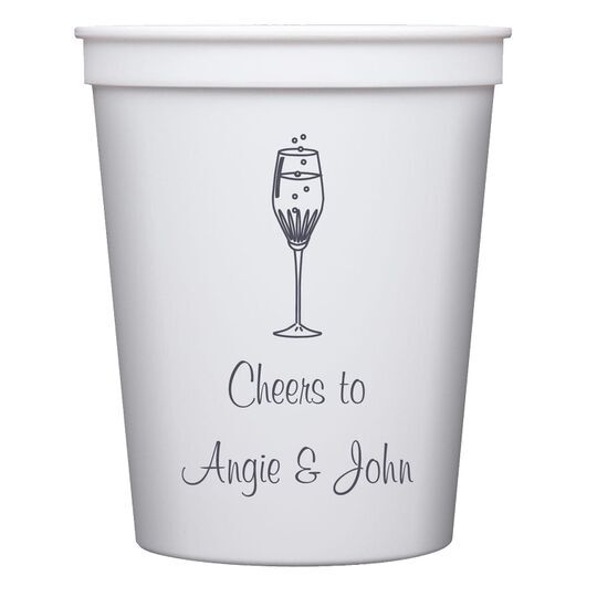 Bubbly Champagne Stadium Cups