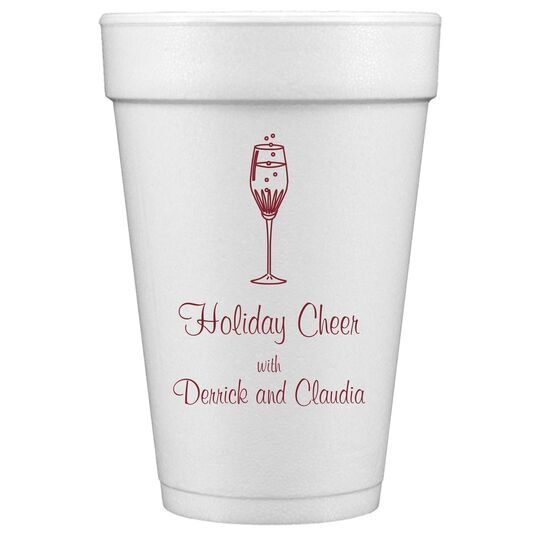 Bubbly Champagne Styrofoam Cups