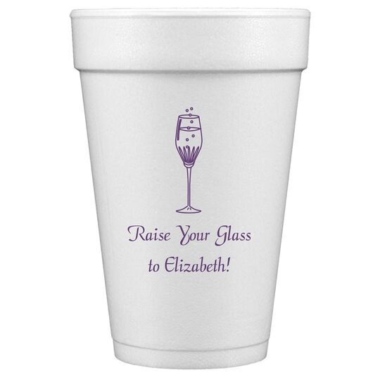 Bubbly Champagne Styrofoam Cups