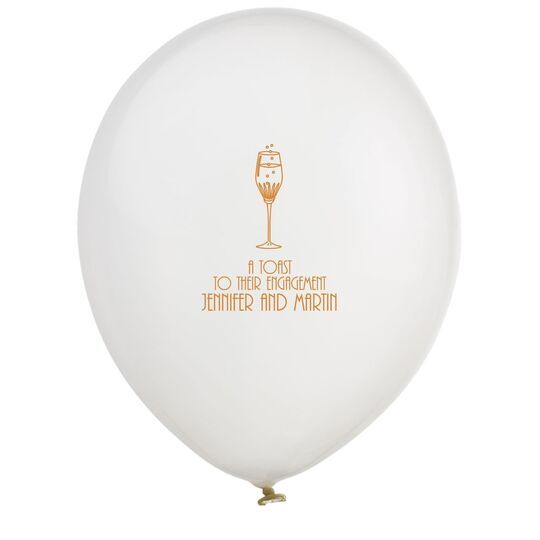 Bubbly Champagne Latex Balloons