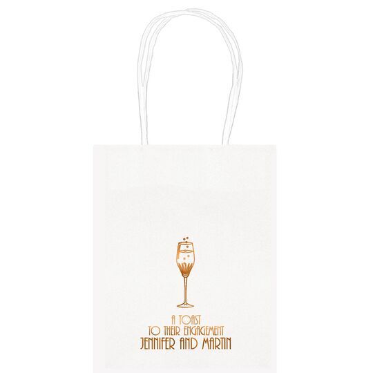 Bubbly Champagne Mini Twisted Handled Bags