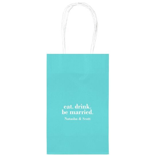 Eat Drink Be Married Medium Twisted Handled Bags
