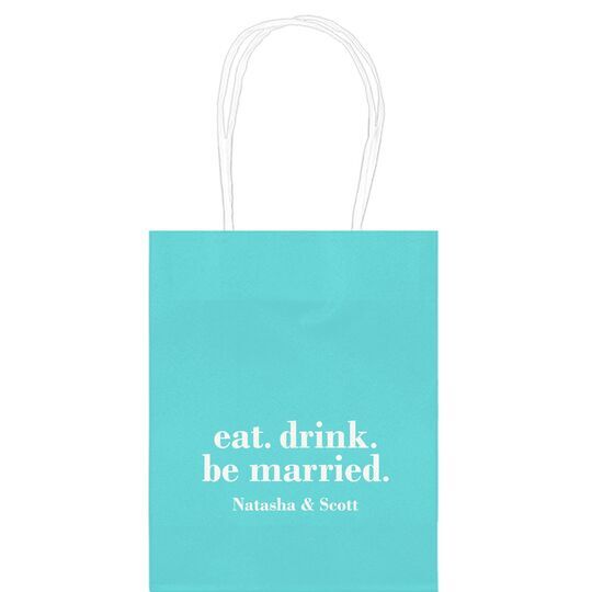 Eat Drink Be Married Mini Twisted Handled Bags