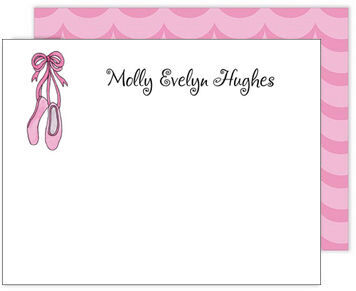 Ballerina Girl Flat Note Cards