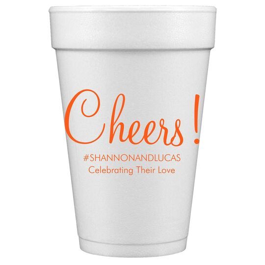 Perfect Cheers Styrofoam Cups
