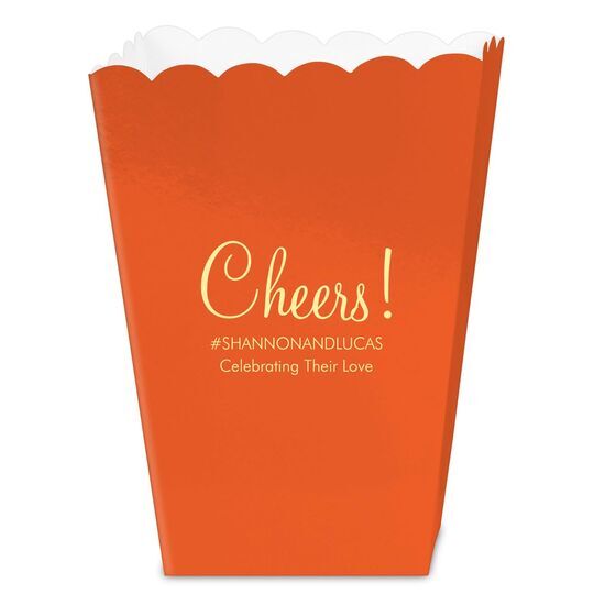 Perfect Cheers Mini Popcorn Boxes