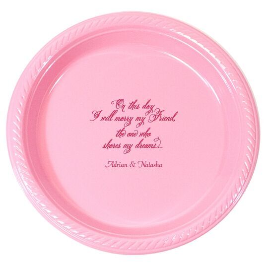 Elegant Marry My Friend Plastic Plates