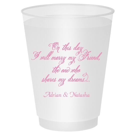 Elegant Marry My Friend Shatterproof Cups