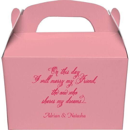 Elegant Marry My Friend Gable Favor Boxes