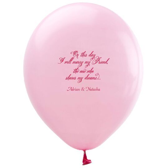 Elegant Marry My Friend Latex Balloons