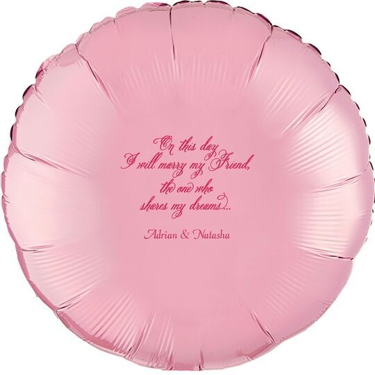 Elegant Marry My Friend Mylar Balloons