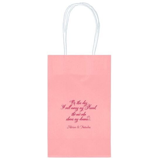 Elegant Marry My Friend Medium Twisted Handled Bags